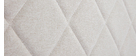 Cabecero de cama acolchado y con tachuelas tejido beige 160 cm ESMEE